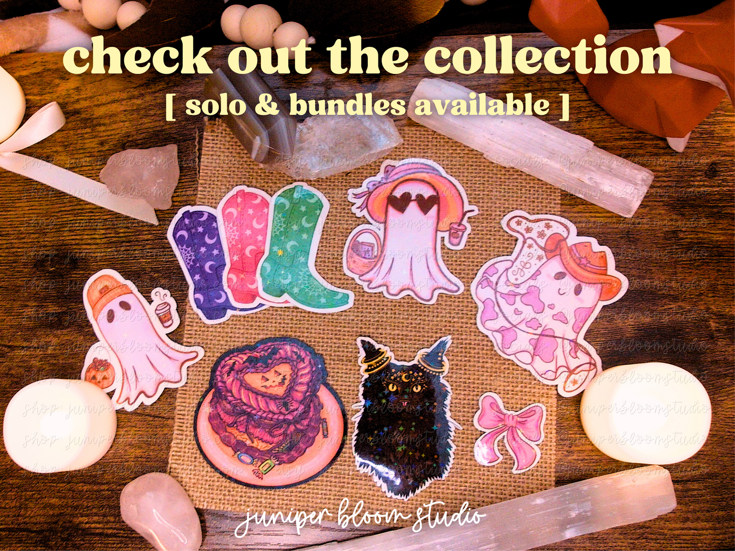 spooky coquette cake holographic sticker | cute pumpkin halloween witchy sticker