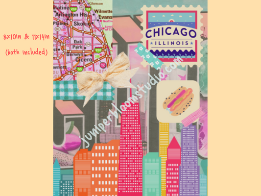 city printable wall art | chicago print-at-home digital download