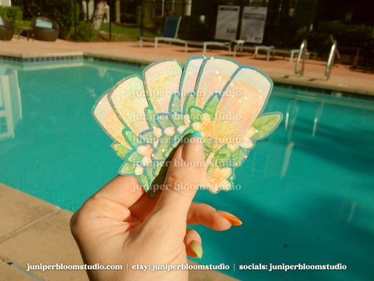 coquette champagne sticker | summer drinks and bows holographic sticker