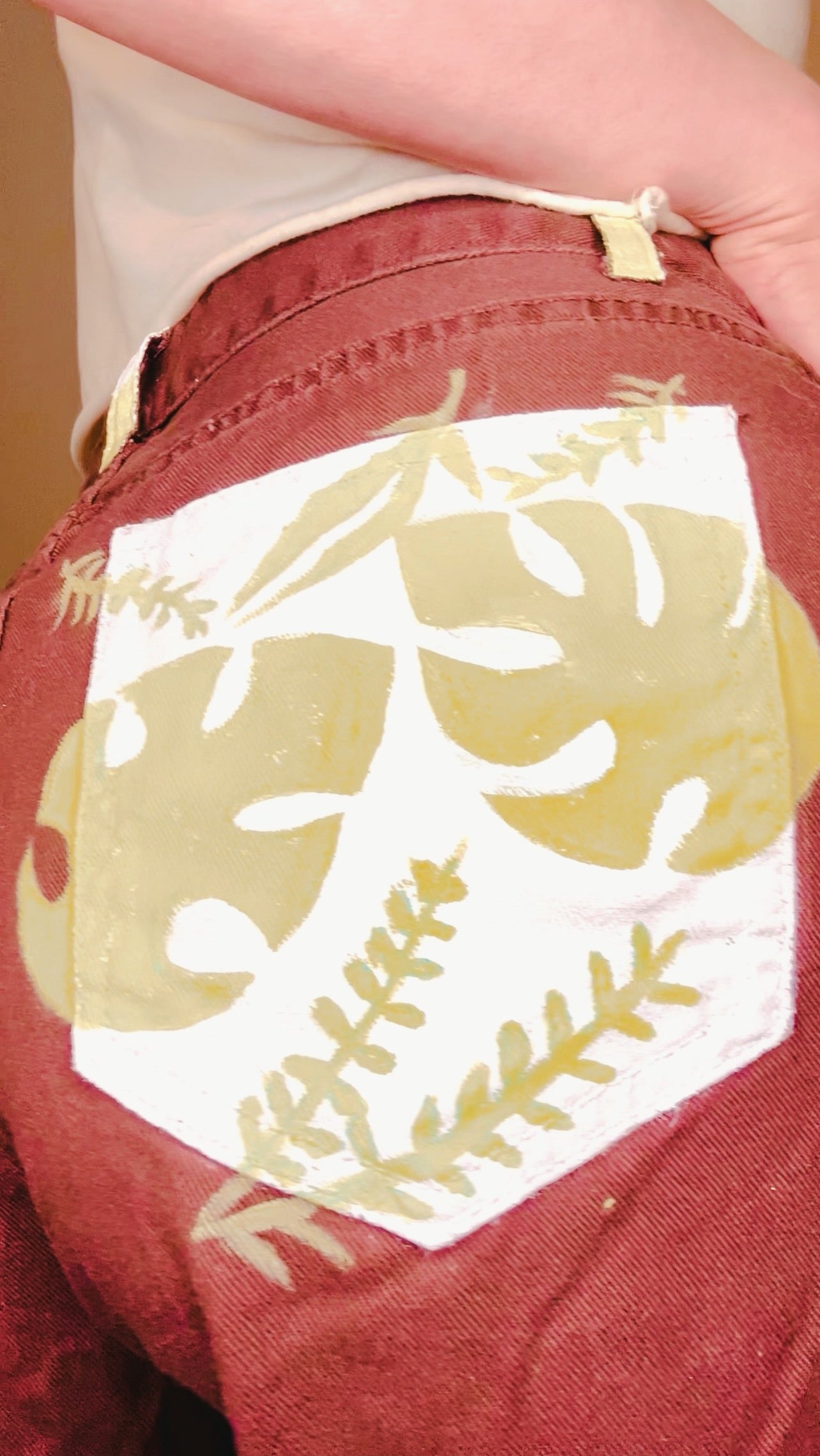"oakley" upcycled cargo pants - painted thrift-flip pants
