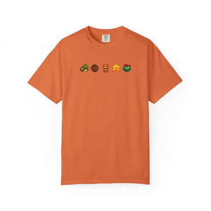 desert vibes & happy times pixel art cozy t-shirt |  cozy gift for gamers