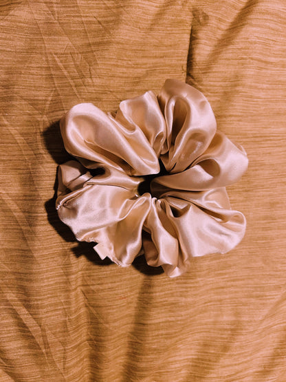 oversized “champagne” scrunchie  |  handmade satin hair scrunchie