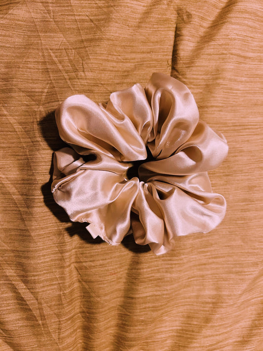 oversized “champagne” scrunchie  |  handmade satin hair scrunchie