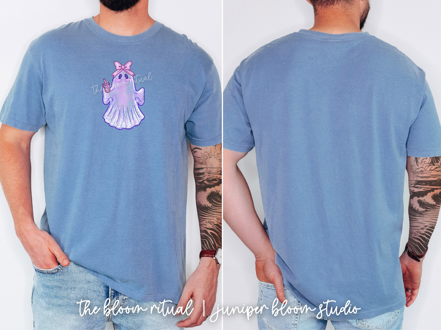 holographic ghost shirt  |  halloween gift for fall autumn coquette iridescent ghost