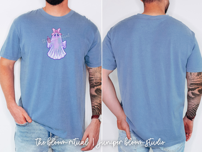 holographic ghost shirt  |  halloween gift for fall autumn coquette iridescent ghost