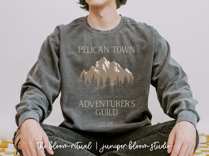 adventurer's guild cozy crewneck sweatshirt  |  cozy gift for gamers - comfort colors