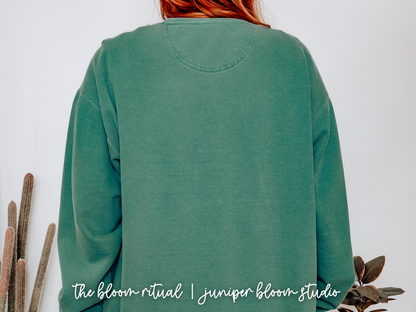 orange pixel cat cozy crewneck sweatshirt  |  cozy gift for gamers