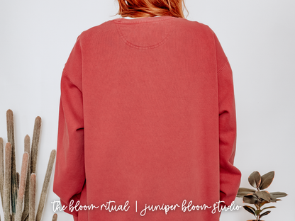 cozy autumn theme pixel art crewneck sweatshirt  |  cozy gift for gamers