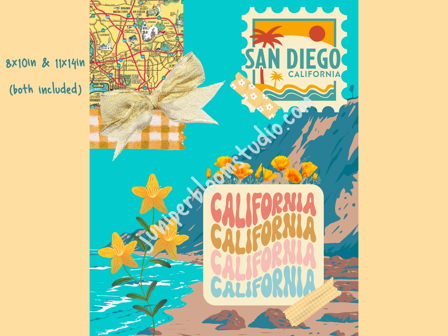 city printable wall art  |  san diego print-at-home digital download