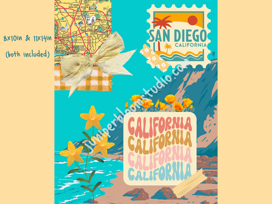 city printable wall art  |  san diego print-at-home digital download