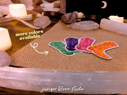 cowboy boots holographic sticker bundle  |  spooky western halloween sticker pack