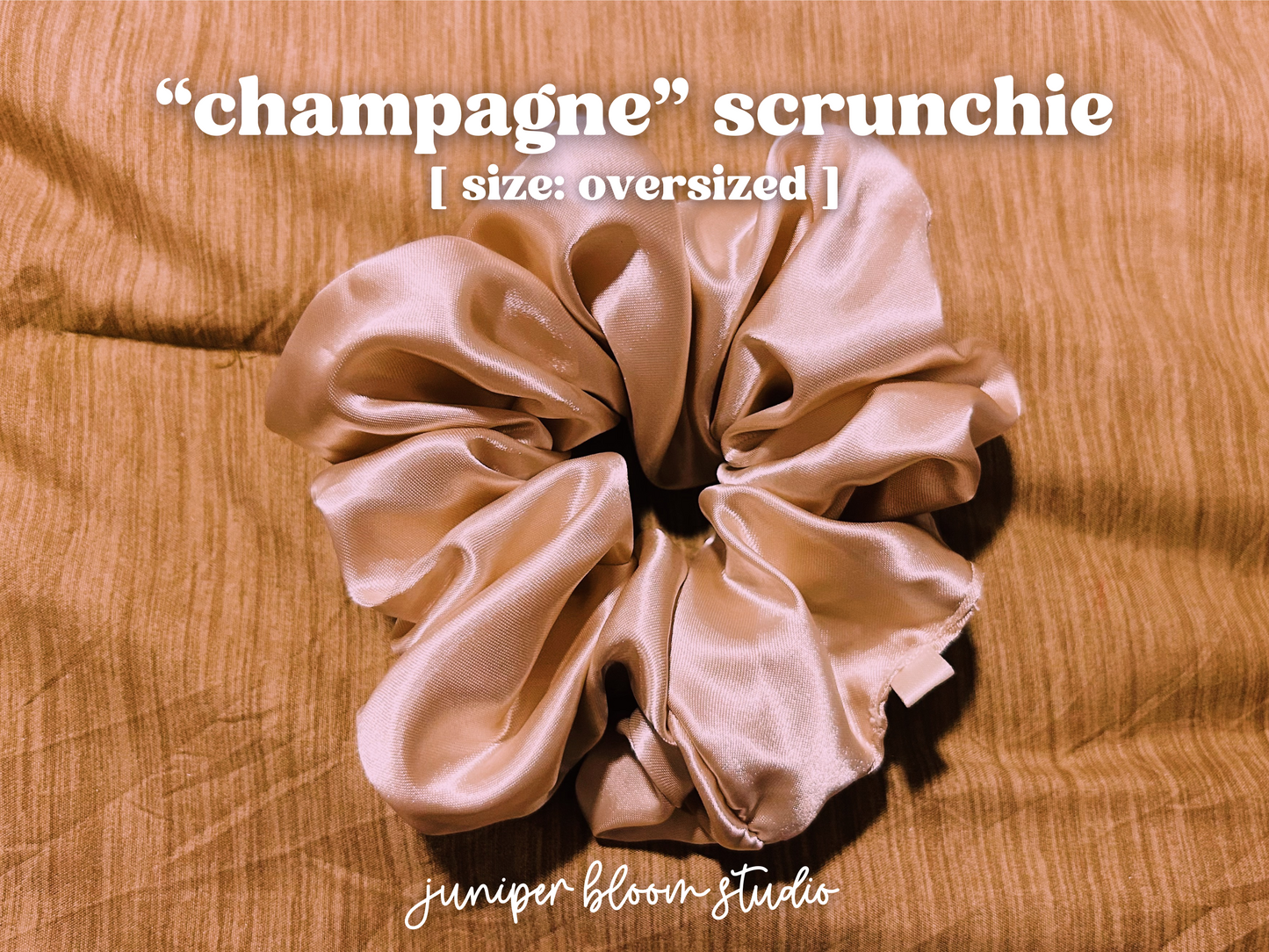 oversized “champagne” scrunchie  |  handmade satin hair scrunchie