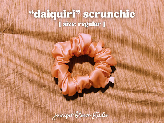 regular “daiquiri” scrunchie  |  handmade satin hair scrunchie
