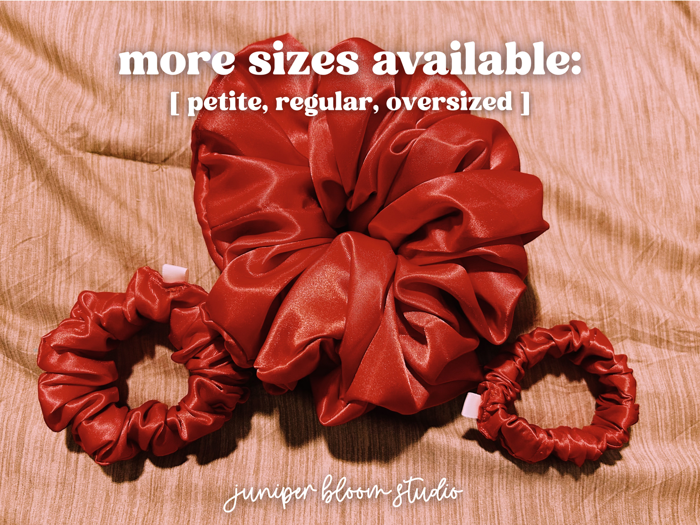 oversized “sangria” scrunchie  |  handmade satin hair scrunchie