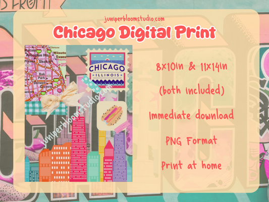 city printable wall art  |  chicago print-at-home digital download