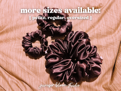 oversized “espresso” scrunchie  |  handmade satin hair scrunchie