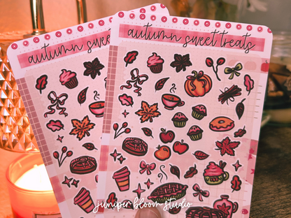 autumn sweet treats sticker sheet  |  fall baking vibes cozy sticker sheet