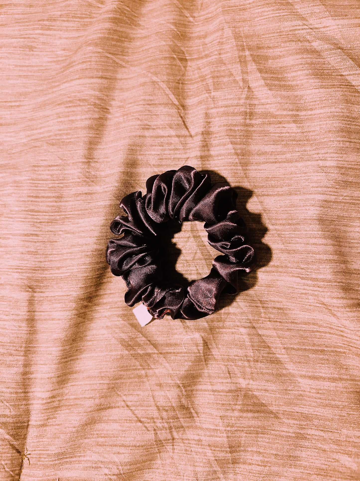 petite “espresso” scrunchie  |  handmade satin hair scrunchie