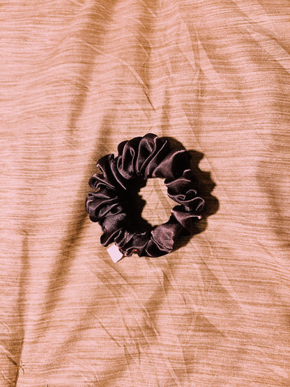 petite “espresso” scrunchie  |  handmade satin hair scrunchie