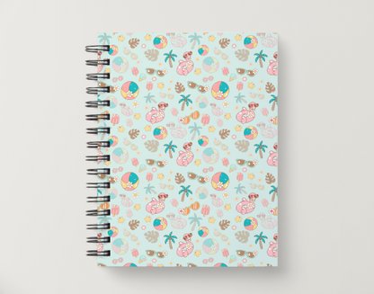 summer vacation digital seamless pattern | flamingo beach print at home downloadable digital pattern