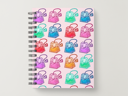 rainbow tea digital seamless pattern | teabags print at home downloadable digital pattern hand-drawn
