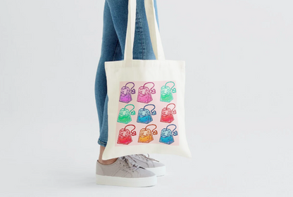 rainbow tea digital seamless pattern | teabags print at home downloadable digital pattern hand-drawn