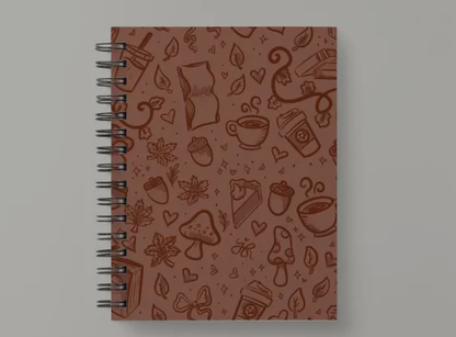sketched autumn digital seamless pattern | cozy fall print at home downloadable digital pattern