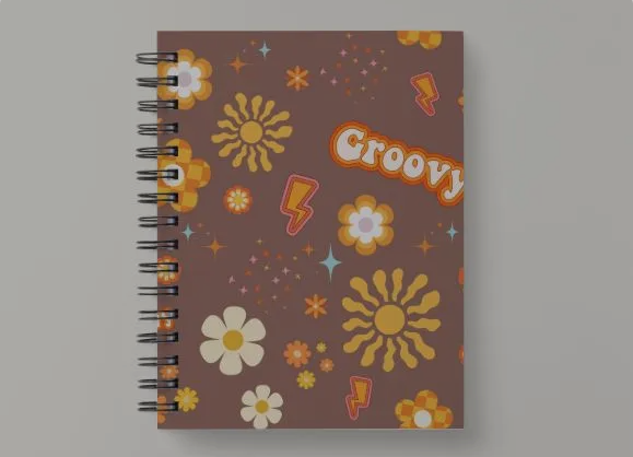 brown groovy digital seamless pattern | retro floral print at home downloadable digital pattern